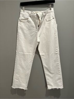 Madewell 90’s Straight Crop Jeans- Tile White